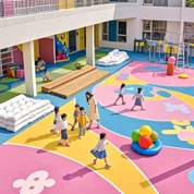 เลเยอร์ของ EPDM Sports Surfacr Layer สำหรับโรงเรียนอนุบาล