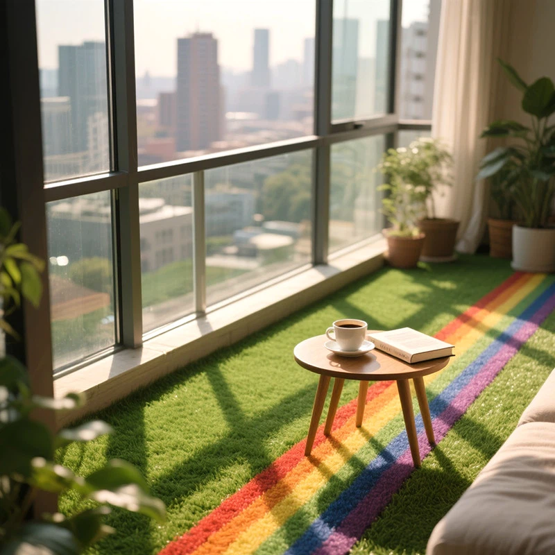 สนามหญ้าเทียม Rainbow Balcony
