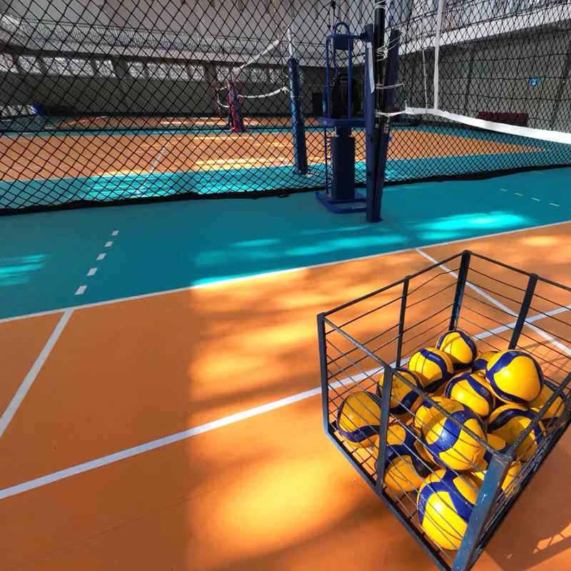 ชั้นพื้นผิวกีฬาพิเศษสำหรับสนามวอลเลย์บอลซิลิคอน PU